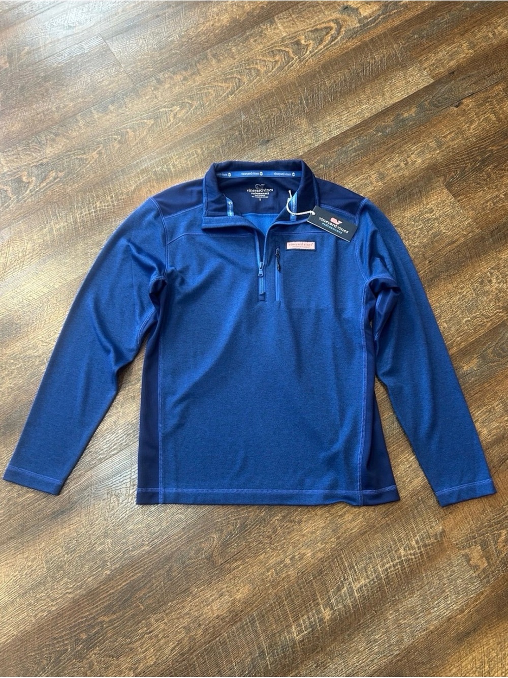 Vineyard Vines Men's Blue Quarter-Zip Pullover